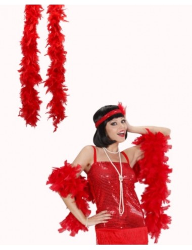 Red feather boa