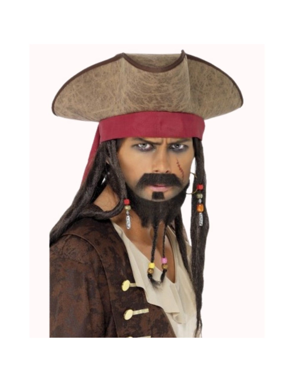 Chapeau Pirate avec Cheveux