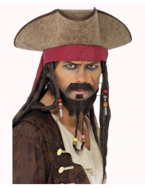 Chapeau Pirate avec Cheveux