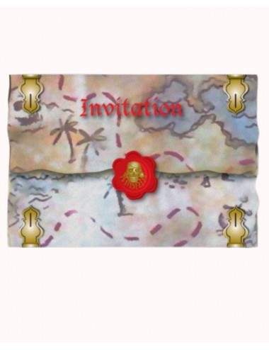 6 invitations Pirates