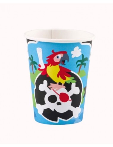 8 paper cups Pirate