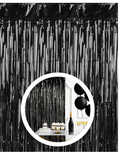 Black party curtain
