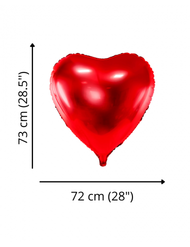 Ballon Herz 73 cm rot