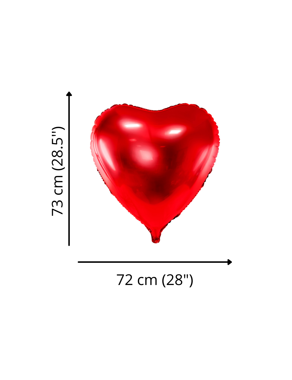 Ballon Coeur 73 cm rouge