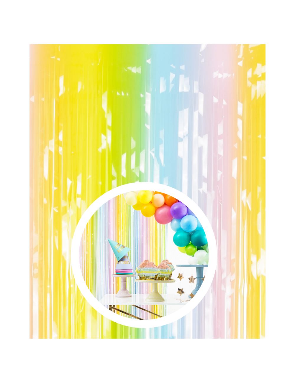Multicolor party curtain