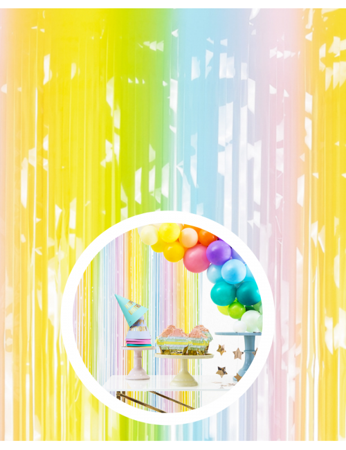 Multicolor party curtain