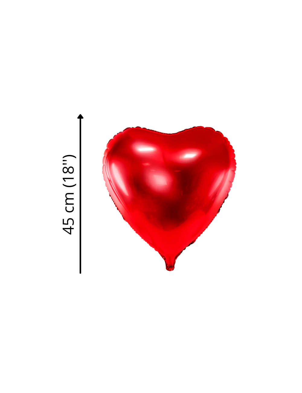Balloon Heart 45 cm red