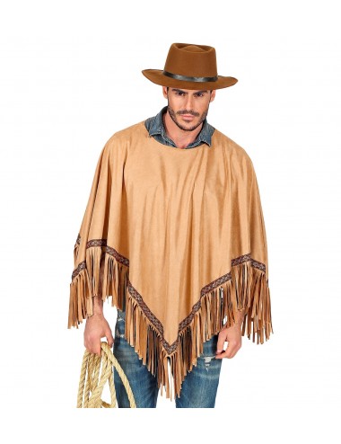 Poncho adult brown