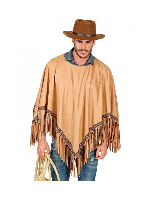Poncho adult brown