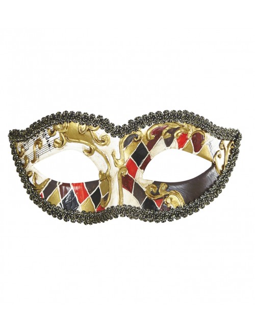 Black and red Venetian Mask