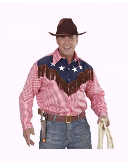 Chemise Rodeo cowboy rouge