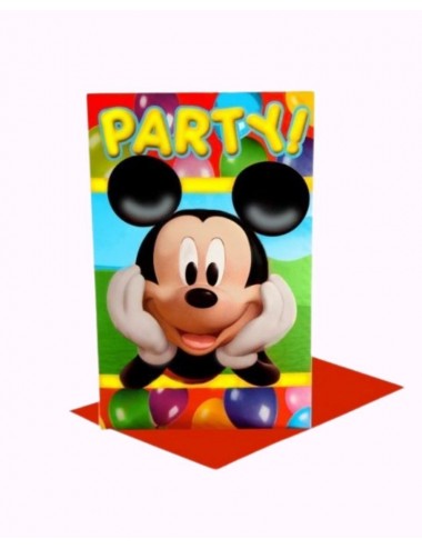 6 Invitations Mickey
