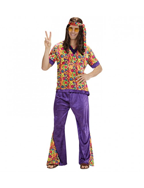 Déguisement de velours pour homme en style hippie