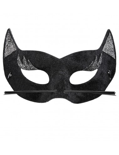 Schwarze Velours Maske