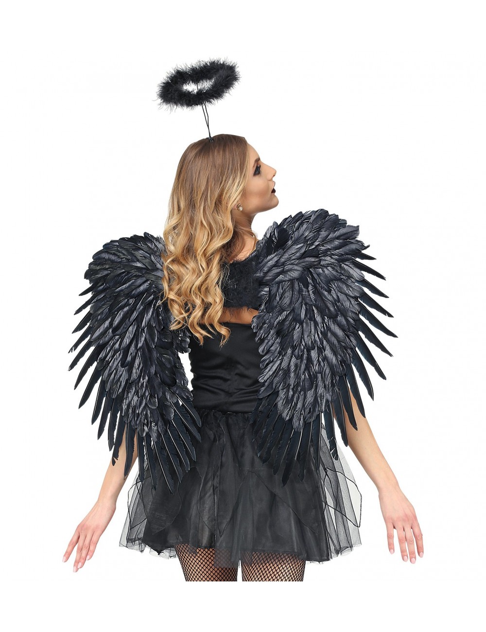 Extra große schwarze Flügel Kostüm bewegliche flexible Flügel für