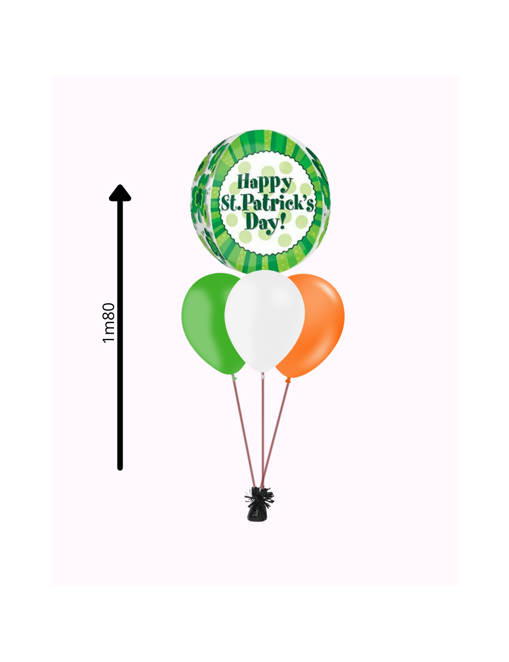 Ballon bubble de St Patrick, ein Bouquet von Ballons