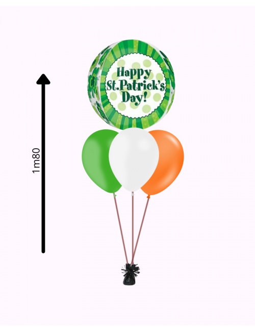 Ballon bubble de St Patrick, un bouquet de ballons