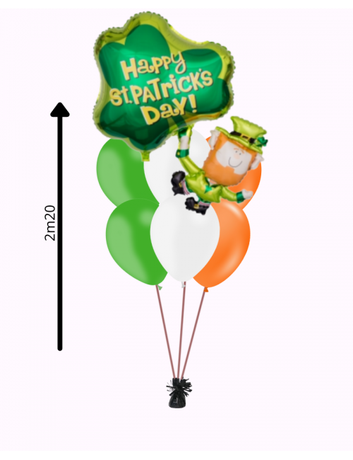 Bouquet de Ballons Lutin de St Patrick