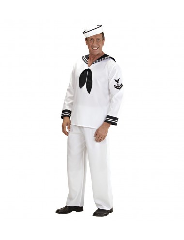 Déguisement adulte homme de marin. Idéal pour le carnaval ou pour une fête sur le thème des uniformes.