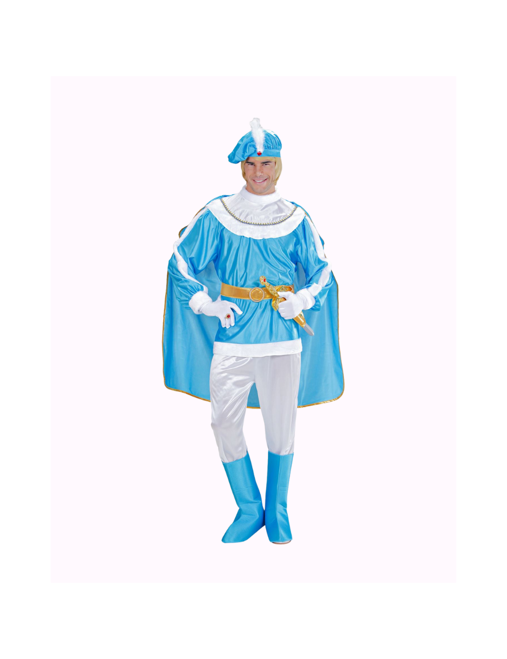 Avant du déguisement Homme Prince Bleu Médiéval