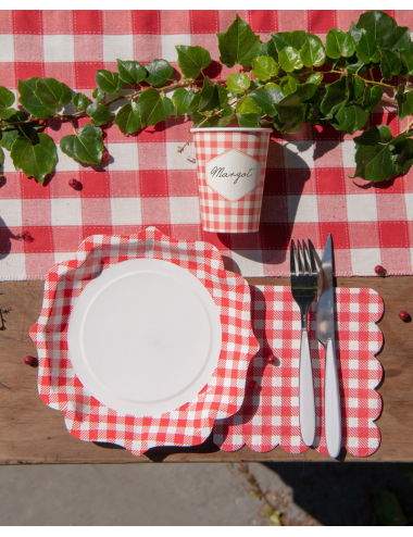 10 Assiettes campagne rouge