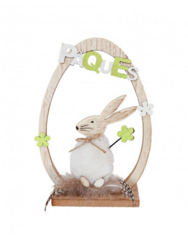 Rabbit decoration in wooden...