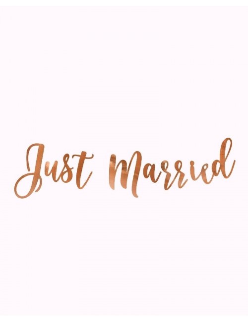 "Banderole Just married" rose gold