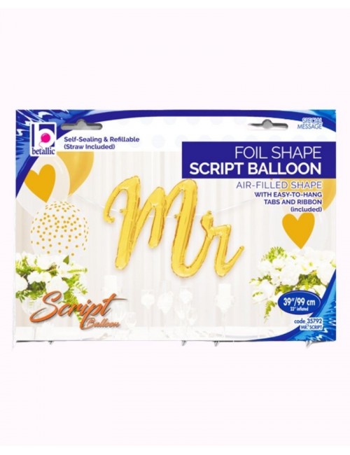 Ballon aluminium "Mr" en or