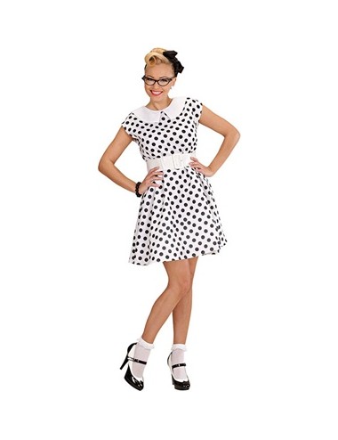 White polka dot dress