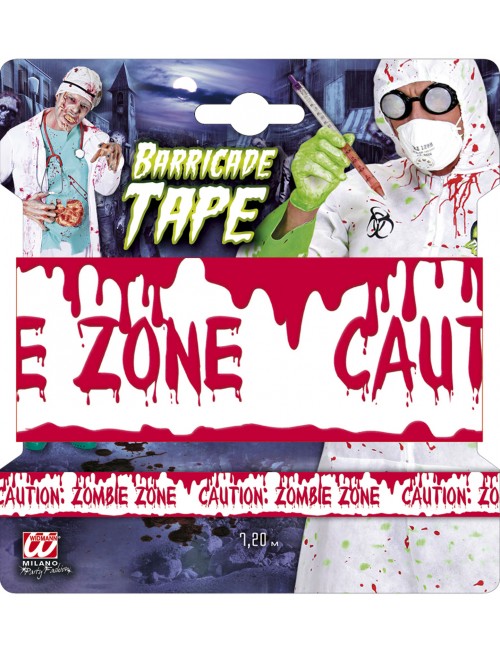 Ruban sanglant " zombie zone" 720 cm