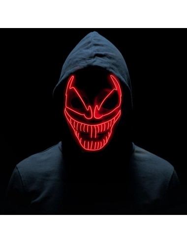 Masque Venom LED noir et rouge