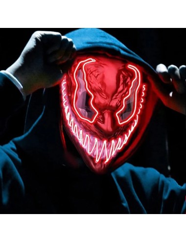 Masque Venom LED rouge