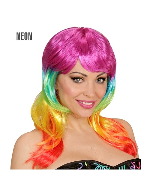 Rainbow fashion wig