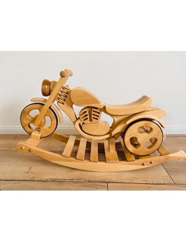 draisienne moto en bois à bascule