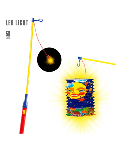 Canne pour lanterne avec LED