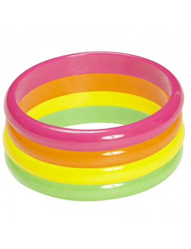 Set of Neon Round Bracelets