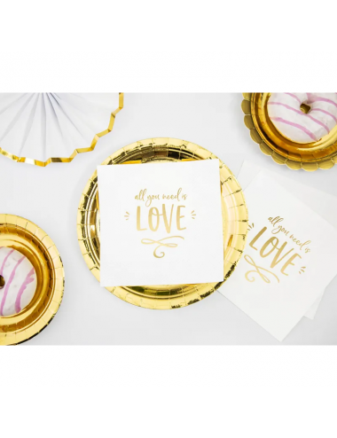 Serviettes de table "All you need is love"
