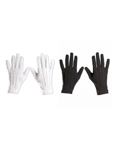 Short white gloves XL