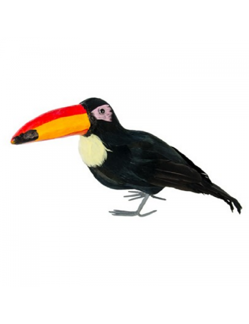 Toucan décoratif réaliste 23 cm