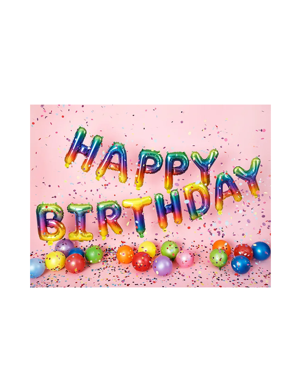 Guirlande Ballons Happy Birthday - Multicolore