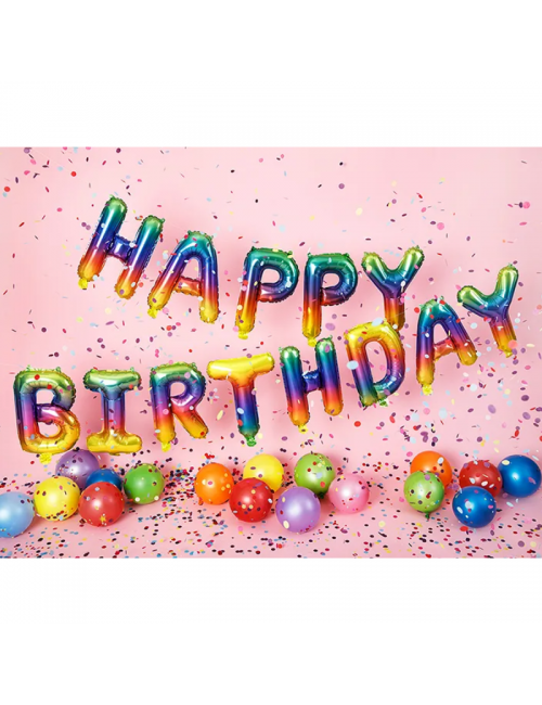 Guirlande Ballons "Happy Birthday" - Multicolore