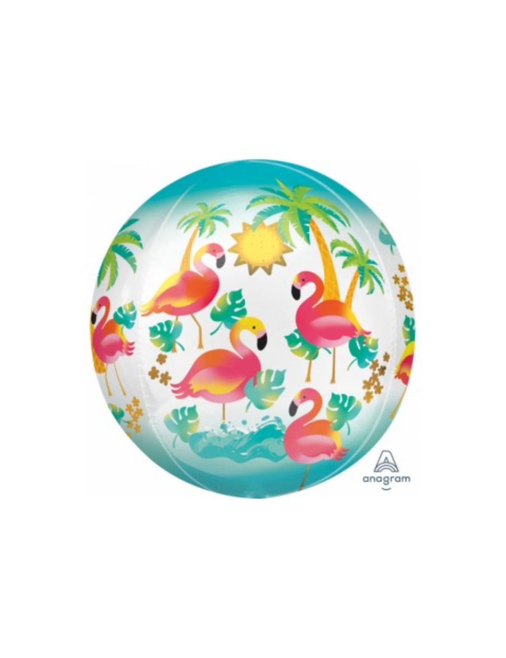 Ballon sphère flamingo party