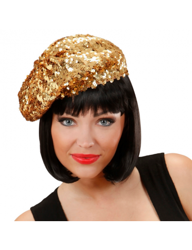 Basque Beret Gold With Sequins
