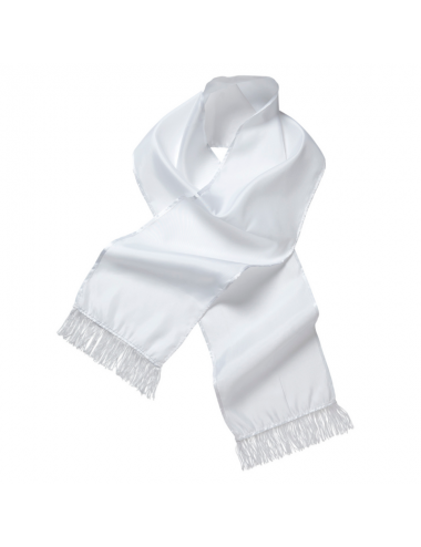 White satin scarf