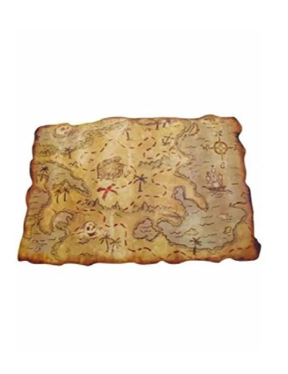 Carte au trésor pirate - 29 x 45 cm