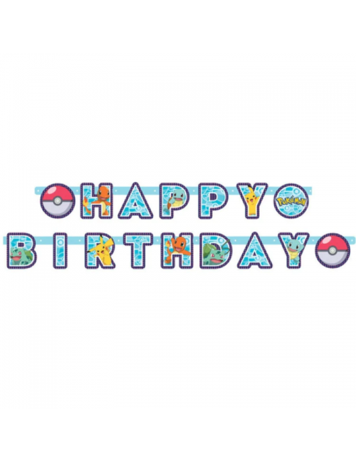 Guirlande Happy Birthday Pokemon