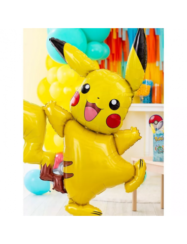 Paquet d'anniversaire Pokemon ballons, invitations, sacs de fête et nappe