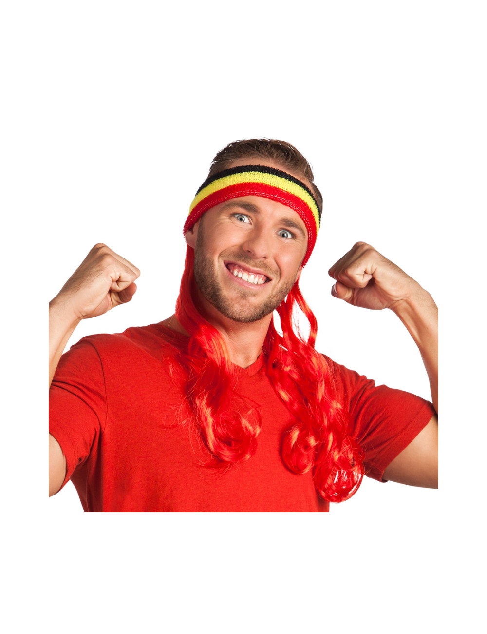 Bandeau Belgique avec cheveux rouges