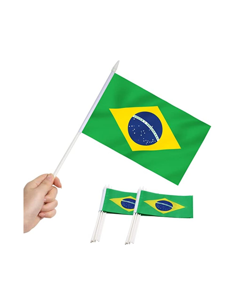 10 petits drapeaux Brésil