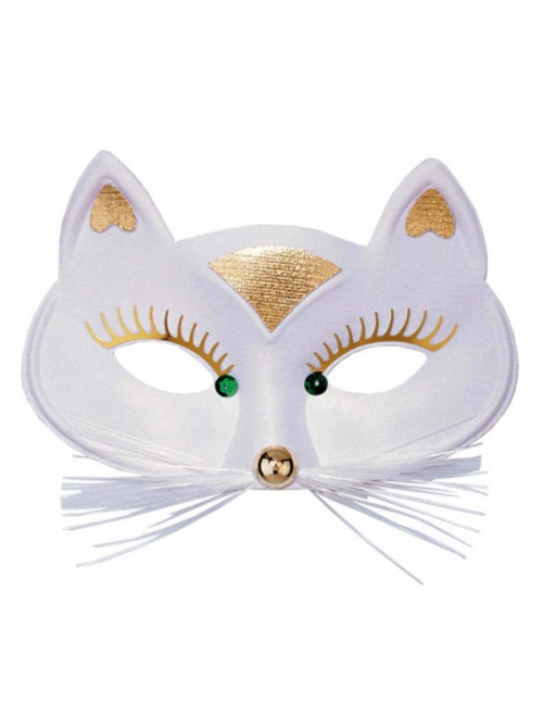 White and gold Cat Mask